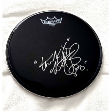 Charlie Watts signed drumhead Beckett Authenticated